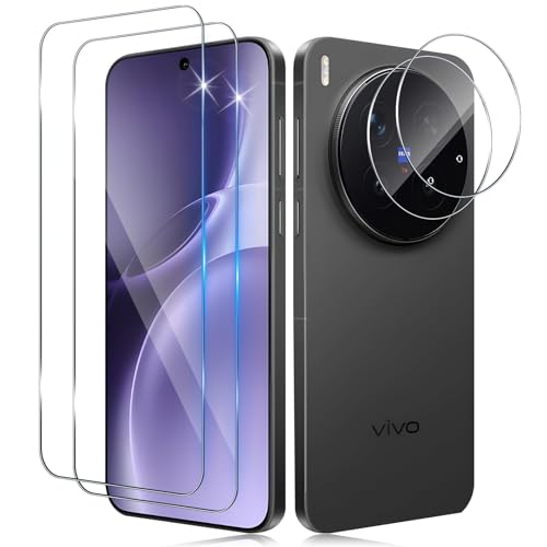 Image of PreCure (2+2 Pack) Screen Protector & Camera Lens Protector for VIVO X300 Pro - 0.33mm 9H Hardness Tempered Glass, HD Clear, Ultra Scratch Resistant, Bubble-Free