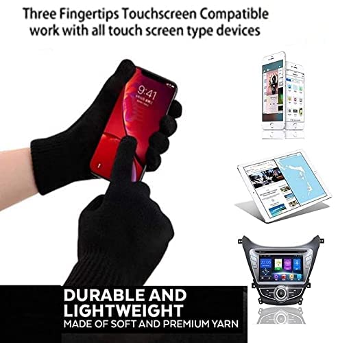 YOUTH RIDE Winter Woolen Beanie Cap Scarf and Touchscreen Gloves Set for Men and Women, Winter Cap,Stylish Latest Winter caps for Boys/Girls (Free Size,Black) 2 412bwSndGSL