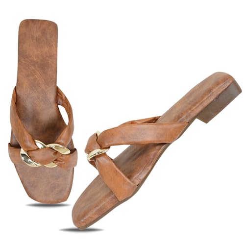 Image of IndieStide Heel Casual Flip Flops Slippers For Girls Women, Comfortable cushioned Chappals