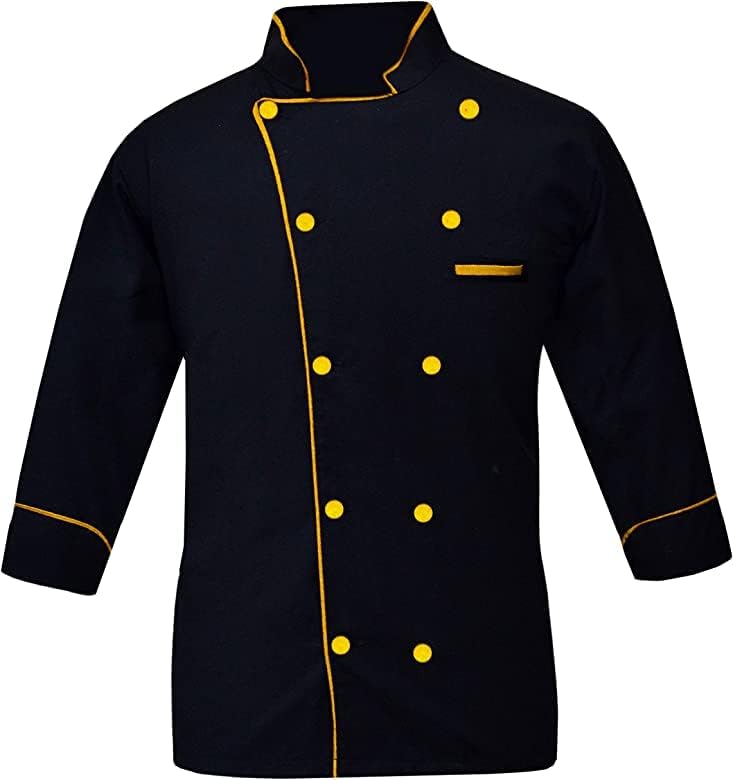 Men's Chef Coat Full Sleeve Jacket Multicolored Piping Exclusive Chef Jacket Size (XS-6XL)