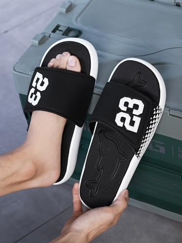 Image of DREAM LAKE Men's Sport Slide Sandals, Flexible Midsole, Casual Beach Slides