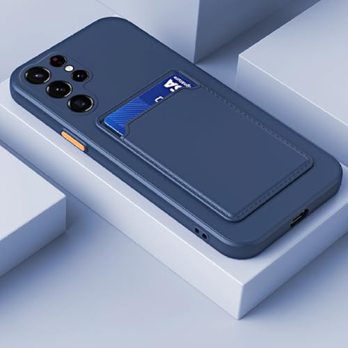 Couverture Samsung Galaxy A54 5G bleu foncé housse étui de téléphone porte-carte