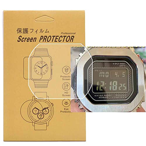 VRWOX 3-Pcs Screen Protector For GMW-B5000/GMW-B5000-1JF Watch TPU Screen Protector,Full Coverage Screen Protector for GMW-B5000 Watch HD Clear Anti-Bubble and Anti-Scratch MRG-B5000