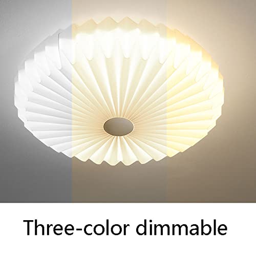 Plafonnier LED rond au design plissé créatif et moderne