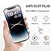 Fanoshon 20x USB C Dust Plugs White Anti Dust Covers Silicone Type C Charging Port Protection Cap Compatible with iPhone 16 15 Plus Pro Max/Samsung S24-S20/MacBook/iPad/Pixel Wireless Charger Friendly