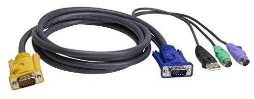 ATEN 1.2m PS/2-USB KVM�P�[�u�� 2L-5301UP