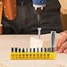 14Pcs Flexible Drill Bit Extension Set,105° Right Angle Drill Attachment,1/4 Inch Hex Shank Bendable Drills Bit Extension 12 Short Screwdriver Bits Electric Hand Tool(Silver+Black)