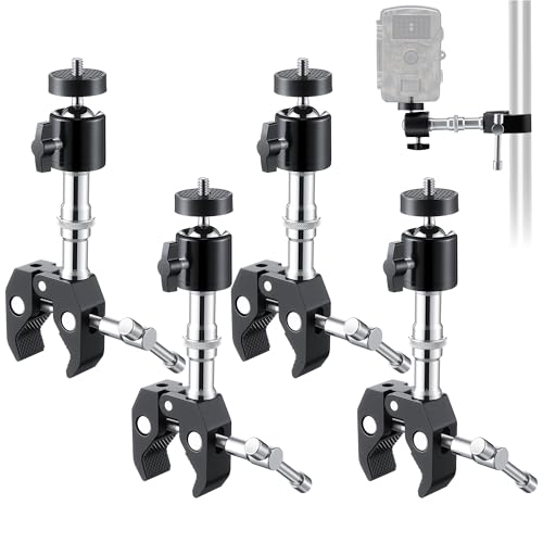 Image of 4PCS T Post Trail Camera Mounts, Trail Camera Mounting Bracket | Trail Camera Holder for Hunting, Adjustable Trailcam Mount, 360 Flexible Adjustment, Easy Installation, Wide Compatibility