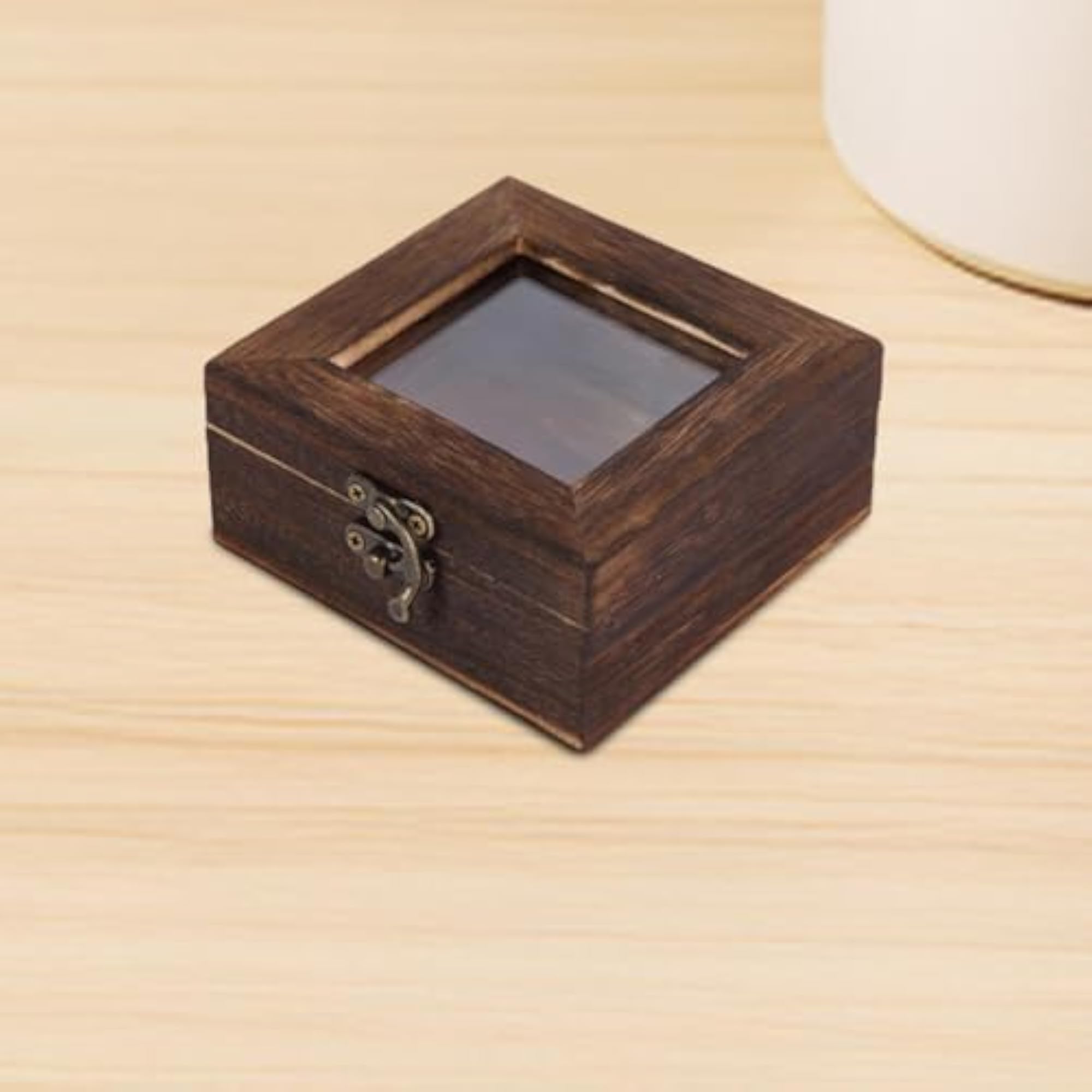 Wood Jewelry Storage Box Retro Design Display Case