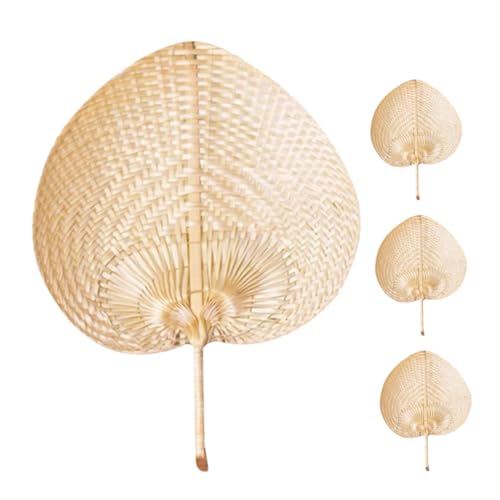 VALICLUD 4piezas Abanicos De Mano De Bambú Hechos Mano Pack De Unidades Ventiladores Tradicionales Chinos Para Verano Diseño Ligero y Portátil Para Adultos Para Exteriores Interiores