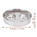 Pssopp Slow Down Eating Dog Bowl, Wide Aperture Comfortable Eating Anti Fall Stainless Steel Anti Choking Slow Feeder Dog Bowl for Fast Eaters (Bone Pattern)