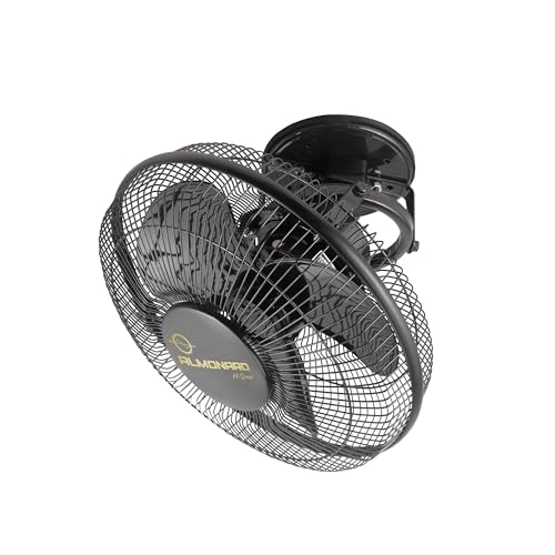 Image of Almonard 225mm High Speed Cabin Fan, High Velocity Blades with Rust-resistant Coating, Single Speed Setting, Cabin Fan for Office, Retail Kiosks, Available in Black