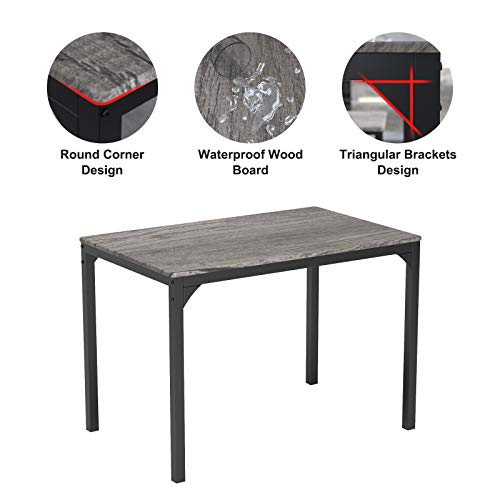 image for Teraves Dining Table Set for 4/Computer Desk,Kitchen Table with 2 Chai