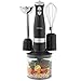 Produktbild Petra PT2827BVDE 3 In 1 Mixer Set - Schlagen, Mischen, Hacken, BPA-freie Aufsätze inklusive, 500ml Zerkleinerer-Schüssel, 2 Geschwindigkeiten, Edelstahlklingen, Suppen, Smoothies, Eier schlagen, 350W
