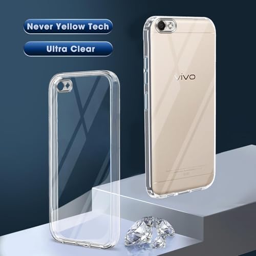 Image of Jkobi Back Cover for vivo Y67 (Silicone Clear Shockproof Case with Camera Protection | Soft and Flexible | Transparent)