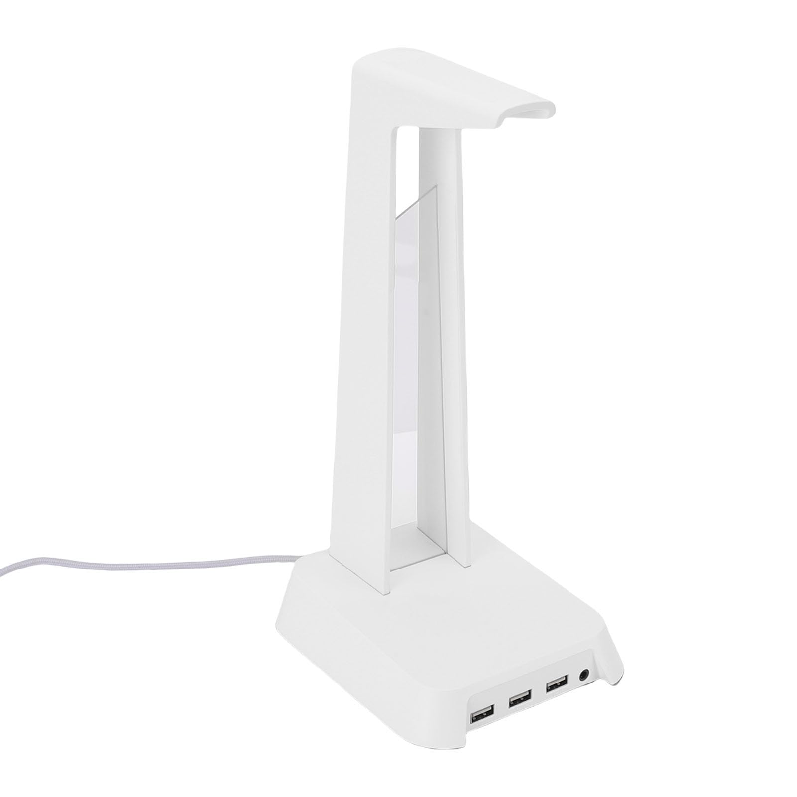 Cryfokt Stable Headset Holder Stand with RGB Light (WHITE) | Materiale ABS, connettività USB, design moderno, migliora la configurazione , si adatta a vari di cuffie