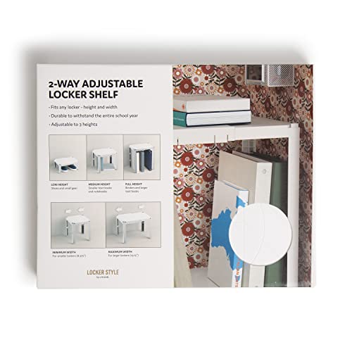 U Brands Locker Organizer Shelf, Adjustable Height & Width, White by U Brands - Image 3