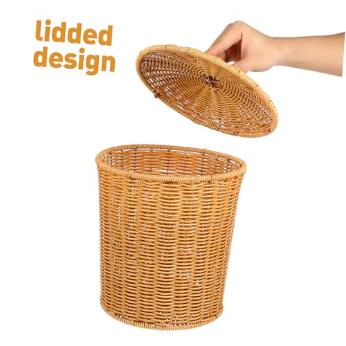 Panier à linge en PP robuste avec couvercle anti-odeur pour petit espace - 5