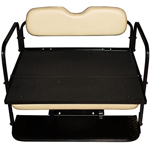 Performance Plus Carts Club Car Precedent Golf Cart Flip Folding Rear Back Seat Kit - Buff Cushions #TOP2