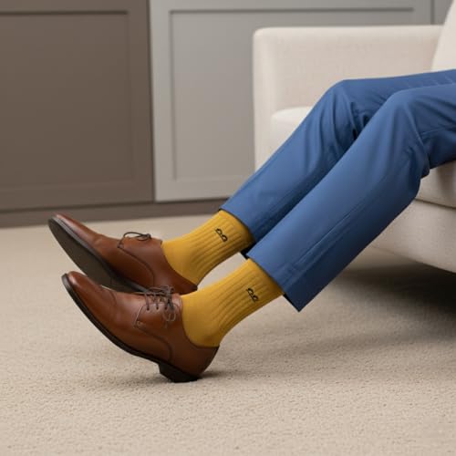 Image of The Sock Street Bamboo Crew Socks for Men Combo | Full Calf Length Premium Bamboo | Odour-Free, Breathable & Durable | Cushioned Base & Anti-bacterial | 3X Softer than Cotton Socks | Pack of 3