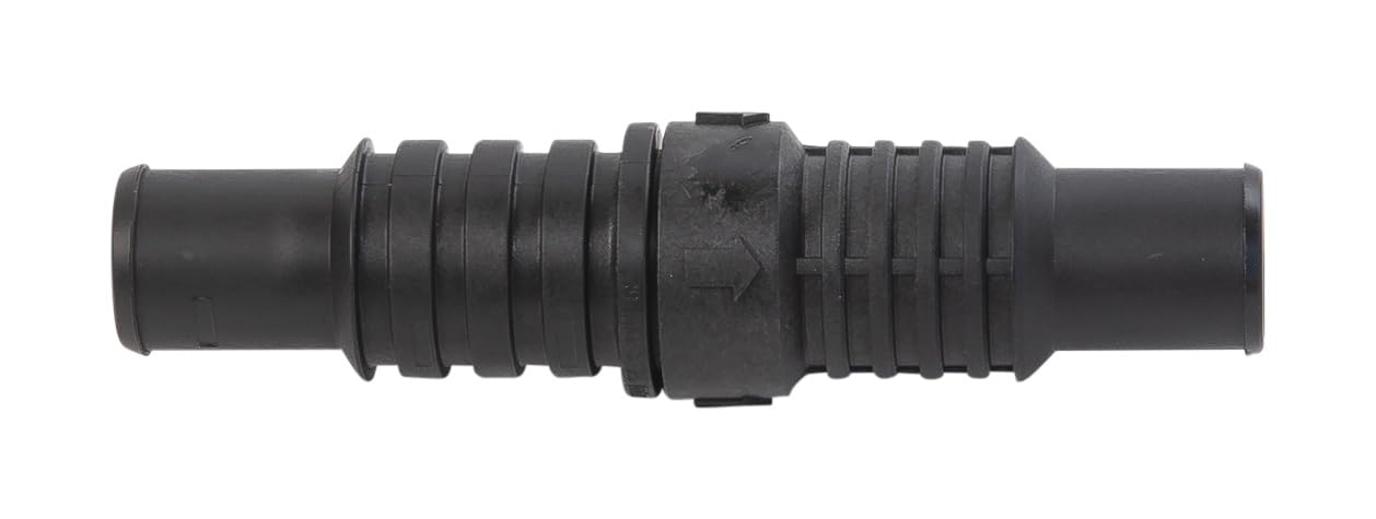 Whale LV1219 Non-Return Inline Valve, for Use with ¾-Inch and 1-Inch Diameter Pipes, Nitrile Construction, Black