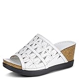 Spring Step Women's Fusawedge Wedge Sandal White EU 39 / US 8.5