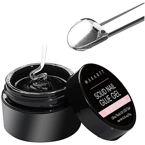 Makartt Fester Nagelkleber für Acryl Nagelspitzen Klebegel UV-Härtung zum Aufpressen Cover