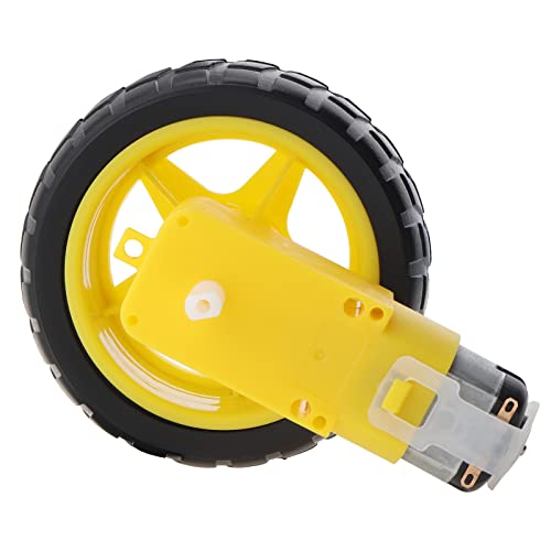 Digiyes 4Set Dc Tt Motor Wheel Kit 4Pcs Dc Electric Motor 3-6V Dual Shaft Geared Tt Magnetic Gearbox Engine With 4Pcs Plastic Car Tire Wheel #TOP4