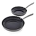 Price comparison product image Morphy Richards 973015 Accents Induction 2 Piece Frying Pan Set, with Non-Stick Ceramic Coating, Aluminium, 24/28 cm, Titanium/Black