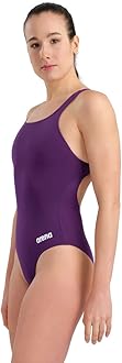 Arena Womens Solid Team Swimsuit Swim Pro Back MaxLife Open Back Bathing Suit Athletic Swimwear