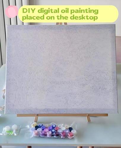 Image of SARBUTER 2 Pcs Simple Wooden Easel Stand, Wood Tabletop Display Easels, Portable Outdoor Sketching Easel for Displaying Photos Decorative Paintings Art Crafts (Wood Easels*2)