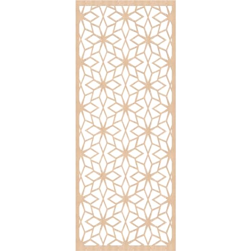 Image of 33 3 /8 inchW x 84 3 /8 inchH x 1 /4 inchT Lake Decorative Fretwork Wood Wall Panels, Red Oak