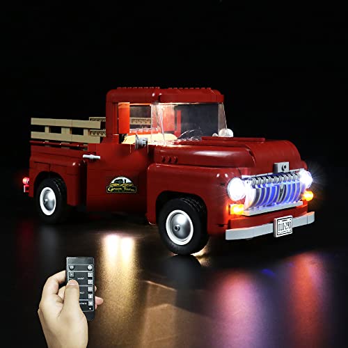 LMTIC Ferngesteuertes LED-Beleuchtungsset für Lego Pickup Truck 10290 Licht-Kit für Lego Vintage 1950er Pickup Truck…