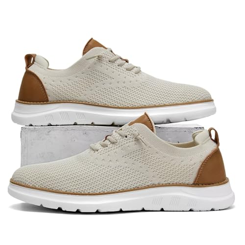 Image of Men's Mesh Sneakers Oxfords Lace-Up Lightweight Casual Walking Shoes Driving Shoes