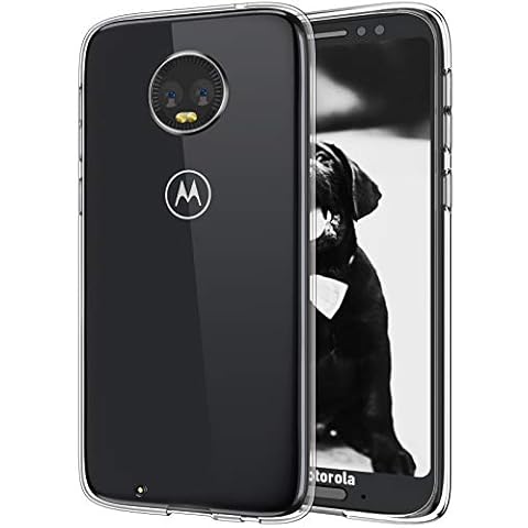 KEEPCA for Moto G6 Slim Phone Case,Thin Soft Skin Silicone Flexible TPU Rubber Gel Lightweight Raised Anti-Scratch Shockproof Protective Cases Cover for Motorola G6,Crystal Clear Cover