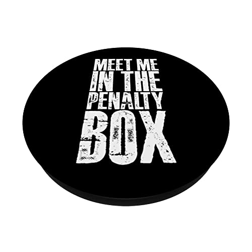 Meet Me In The Penalty Box PopSockets Swappable PopGrip, Black - Image 2