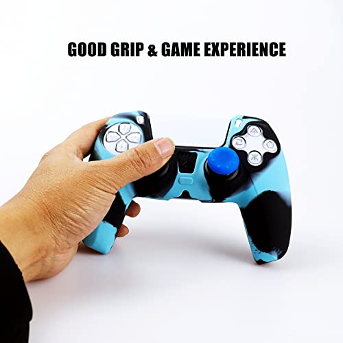 Image of Silicone Skin for Ps5 Controller, 1pc Anti-Slip Shell Cover Case with 10 Joystick Grips for Playsation 5 Controller Wireless Gamepad(PS5 Controller #14)
