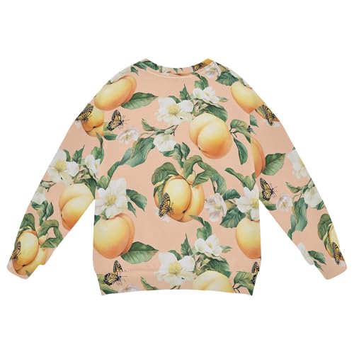 JUNZAN Beauty Quince Fruit Peach Kids Boys Hooded Sweatshirt Fleece Fall Tops Shirts Athletic 4T2