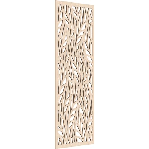 Image of Ortonville Decorative Pierced Fretwork Wood Wall Panels, 23 3 /8 inchW x 59 3 /8 inchH x 1 /4 inchT, Red Oak