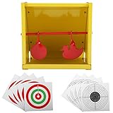 Sparkfire Metal Pellet Trap Target, Paper Target and Resetting Metal Silhouettes Shooting Targets