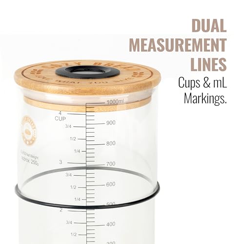 Tarro digital de masa madre de vidrio de 34 oz con termómetro 5