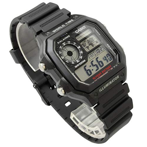 [カシオ] CASIO ワールドタイム デジタル メンズ 腕時計 AE-1200WH-1AV カシオ純正BOX入り 海外モデル ブラック [並行輸入品] 商品画像5