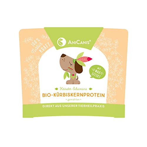 AniCanis Bio Kürbiskernprotein für Hunde & Katzen - Kürbiskerne gemahlen - Blase, Prostata & Harnwege - Futterzusatz Nahrungsergänzung - 150g