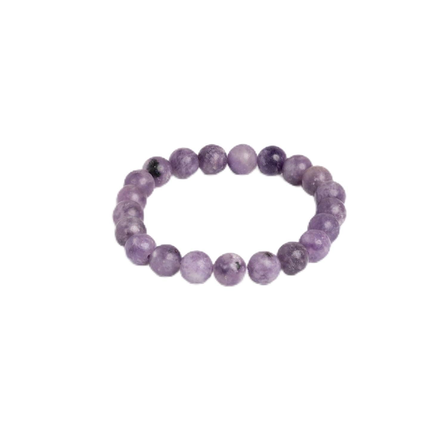 look and adorn - handmade with love LOOK AND ADORN Beaded Purple Lepidolite Bracelet for Unisex, 6.5 Inches-picture-15