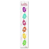 Bidesign (48x8) IN Tall Hello Summer Vertical Signs Ice Cream for Front Door Porch Standing Hanging Wooden Porch Yard Decor Home Farmhouse Summer Decorations Outdoor Indoor