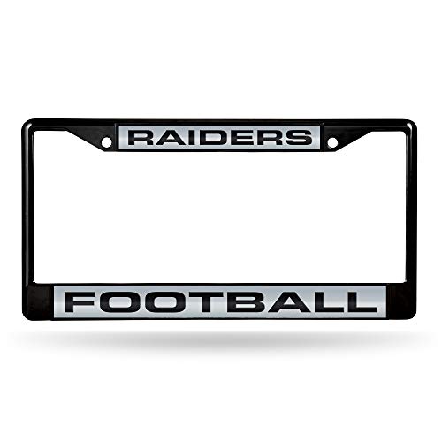Rico Industries NFL Las Vegas Raiders Black Black Laser Cut Chrome Frame 12