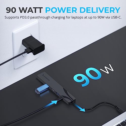 SABRENT Multi-Port USB-C Hub with Power Delivery and HDMI Out, 3 USB A Ports [HB-SHPU] by SABRENT - Image 8