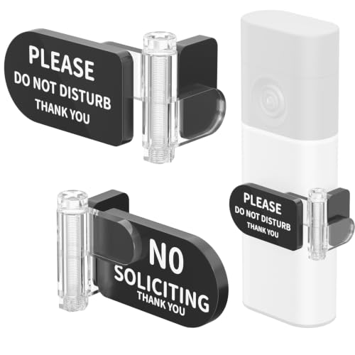 Universal Acrylic Doorbell Warning Sign, Do Not Disturb & No Soliciting for Front Door, Fits Any Doorbell, Suitable for Undisturbed Napping, Baby Sleep, and Dog Barking, Easy install - 2 Pack (S)