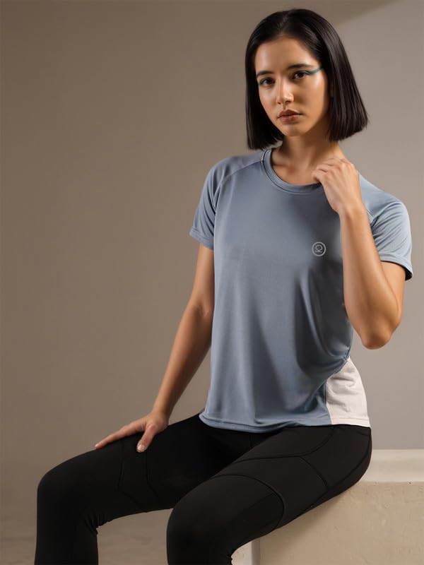 Image of CHKOKKO Gym Tshirt for Women Workout Dry Fit t Shirt Sports Tshirt Lightweight Round Neck Breathable Half Sleeve Activewear Mesh Running Yoga Tops for Woman