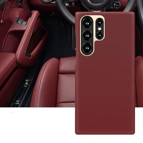 Étui de protection rouge ultra fin compatible recharge sans fil pour Galaxy S23 Plus